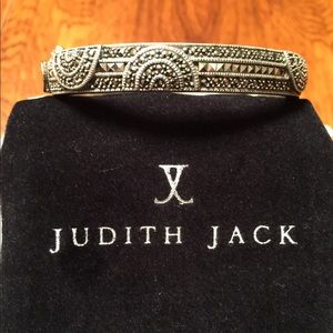 SALE! Judith Jack Art Deco Sterling Marcasite Bang